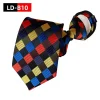 cravate pré attachée pour hommes et femmes, style paisley, fermeture éclair, rayures à carreaux, jacquard classique, 8cm, cravate d'affaires, accessoires de mariage pour hommes