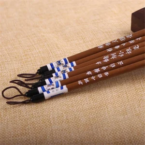 6 pièces/ensemble bambou calligraphie écriture brosse traditionnelle chinoise calligraphie écriture brosse pratique écriture brosse cheveux de loup
