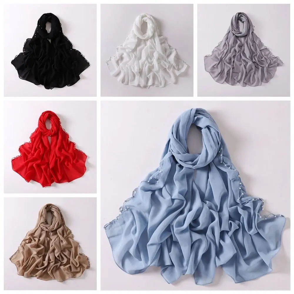 perles de luxe turban islamique en mousseline de soie perles enveloppes châle mince bandana malaisie foulard femmes perles de luxe turban islamique en mousseline de soie perles enveloppes châle mince bandana malaisie foulard femmes