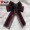 pince à cheveux gothique vin foncé rouge lolita, petit article, couvre chef, sous culture y2k punk halloween, épingle à cheveux, bandeau, accessoires pour cheveux