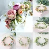 Bandeau de fleurs de printemps, couronnes de fleurs bohème, guirlande florale, fausses roses, couronnes de mariage tressées, serre-tête de vigne, ornement de cheveux Bandeau de fleurs de printemps, couronnes de fleurs bohème, guirlande florale, fausses roses, couronnes de mariage tressées, serre-tête de vigne, ornement de cheveux