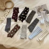 foulard long en soie pour femmes, mode coréenne, fin et étroit, polyvalent, long ruban, ceinture, cravate, y2k, été