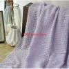 tissu en mousseline de soie au crochet avec pompon à motif écossais, tissu brodé à grille pour robe de mariée, robe de bal, haut de mariée, décoration d'intérieur