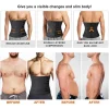 ceinture d'entraînement de taille pour hommes, pour perte de poids, en néoprène, modelant le corps, sauna, entraînement, sueur, ceinture abdominale avec doubles sangles, vêtements modelants