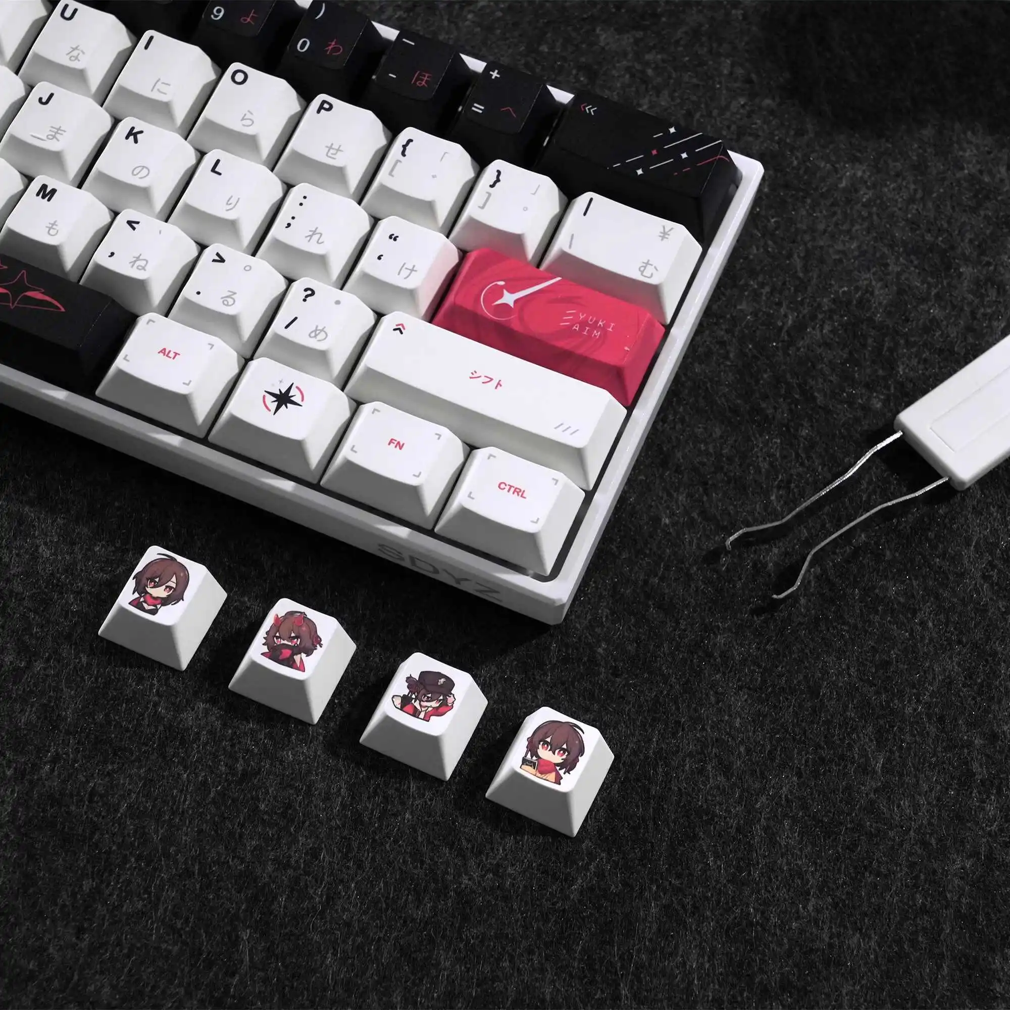 130 touches yuki aim japonais anime colorant sublimation pbt keycap cherry profil clavier personnalisé keycap pour mx commutateurs clavier de jeu 130 touches yuki aim japonais anime colorant sublimation pbt keycap cherry profil clavier personnalisé keycap pour mx commutateurs clavier de jeu