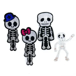 Autocollant en tissu crâne à la mode, vêtements faits à la main, Jeans, accessoires décoratifs pour vêtements, pièces de fleurs, DIY bricolage