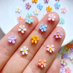 Mini fleurs de cerisier en résine, 100 pièces, Cabochon à dos plat, ornement, fabrication de bijoux, accessoires de coiffure