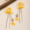 fleur antique bâton de cheveux perle gland fleur peigne à cheveux baguettes de cheveux bâtons de cheveux pour chignons style chinois bâton de cheveux