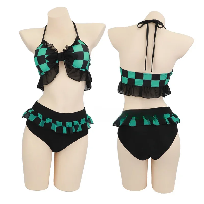 anime démon slayer maillot de bain bikini avec kimono couvrir femmes nezuko shinobu cosplay kimetsu no yaiba maillots de bain sexy maillot de bain anime démon slayer maillot de bain bikini avec kimono couvrir femmes nezuko shinobu cosplay kimetsu no yaiba maillots de bain sexy maillot de bain