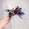 dress up props unique halloween hairpin elegant decorative rose hairpin fashion mesh headpiece halloween party