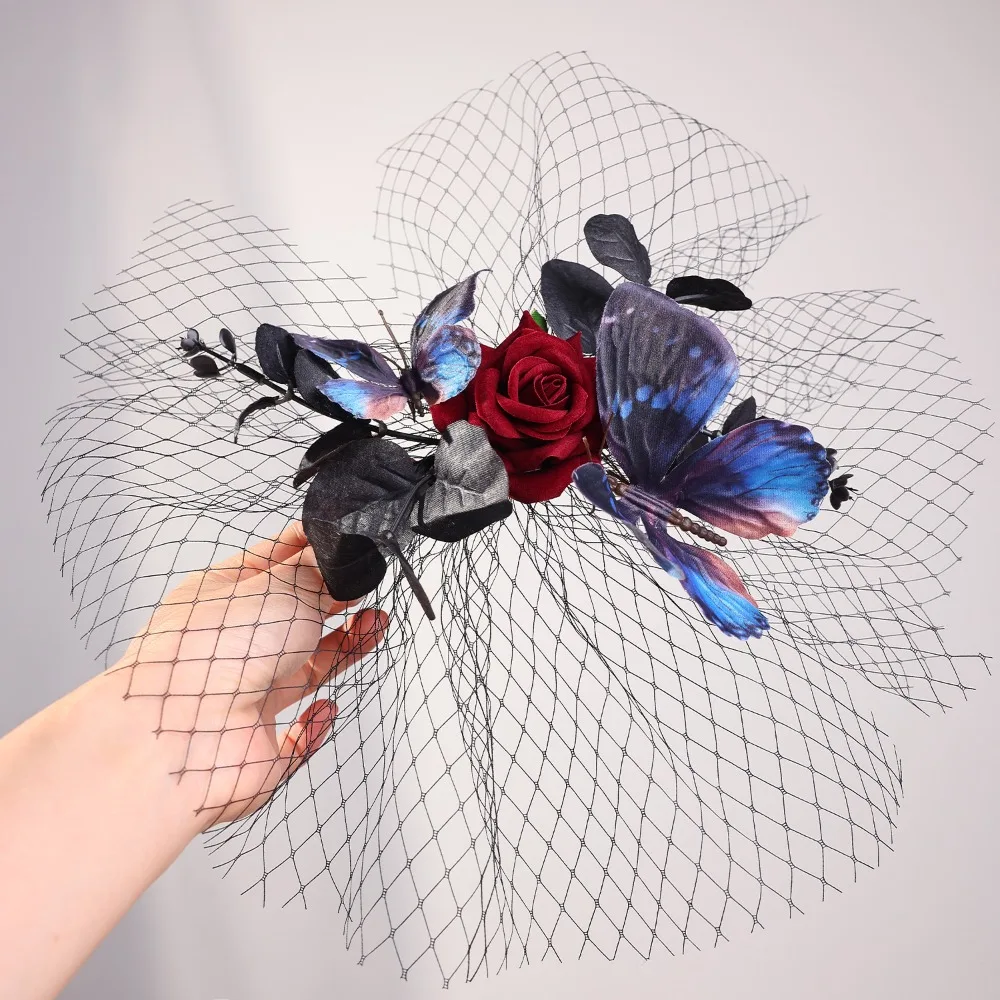 dress up props unique halloween hairpin elegant decorative rose hairpin fashion mesh headpiece halloween party dress up props unique halloween hairpin elegant decorative rose hairpin fashion mesh headpiece halloween party