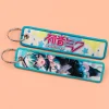 hatsune miku porte clés anime brodé porte clés motos voitures sac à dos porte clés décoration bijoux accessoires enfants cadeaux