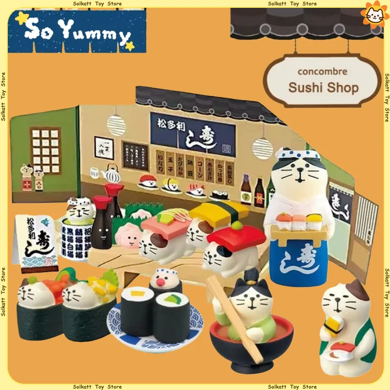 Sushi Restaurant Zakka chat Style japonais bricolage dessin animé aliments jouets Miniatures décoration de la maison bureau résine artisanat petits ornements Sushi Restaurant Zakka chat Style japonais bricolage dessin animé aliments jouets Miniatures décoration de la maison bureau résine artisanat petits ornements