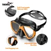 masque de plongée professionnel pour plongée en apnée, imperméable, anti buée, protection du nez, lunettes intégrées avec cadre intégral