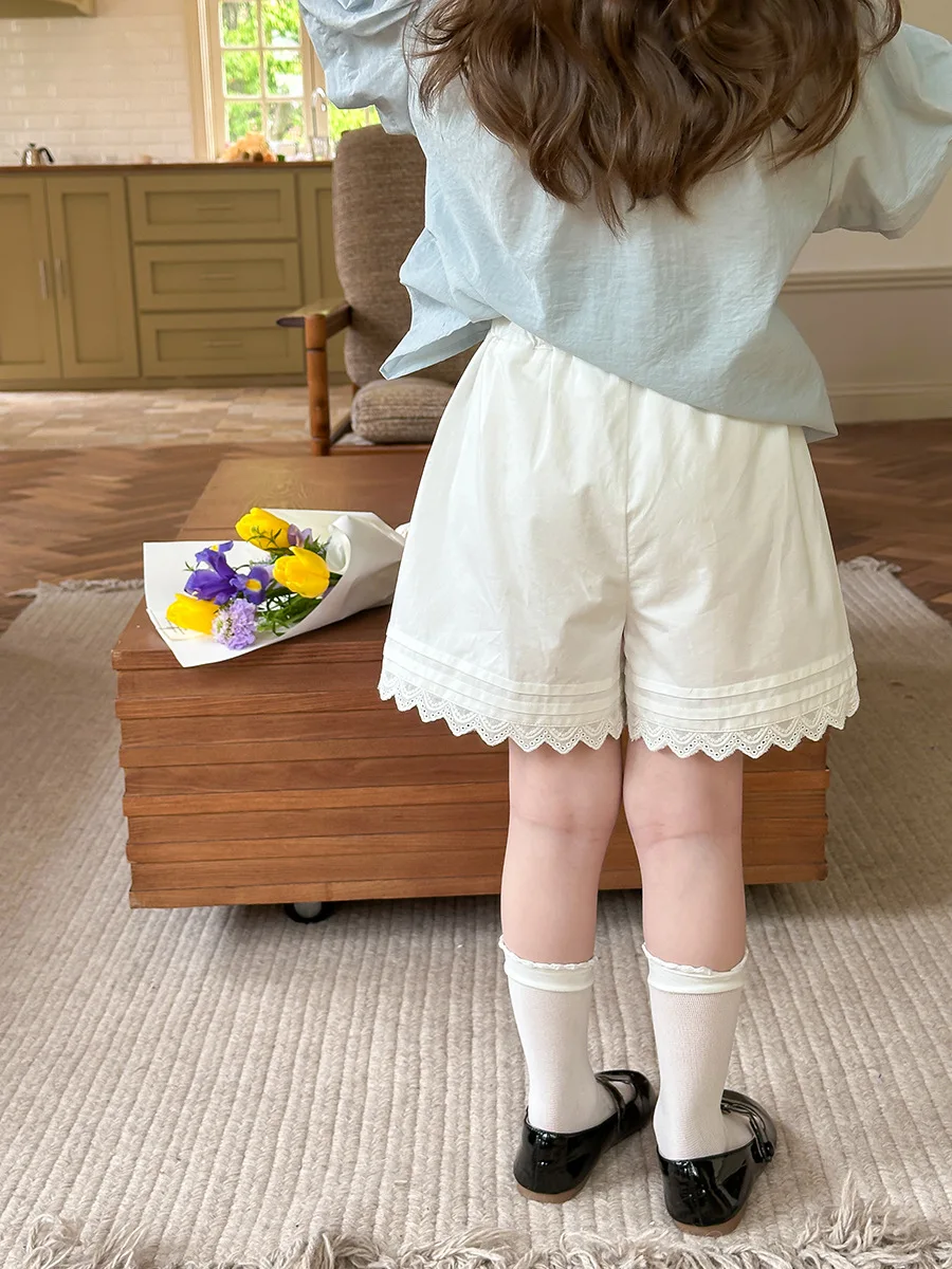 short décontracté en dentelle blanche pour femmes, taille haute, jambes larges, pantalon de plage, ample, bas fin, pour la maison short décontracté en dentelle blanche pour femmes, taille haute, jambes larges, pantalon de plage, ample, bas fin, pour la maison