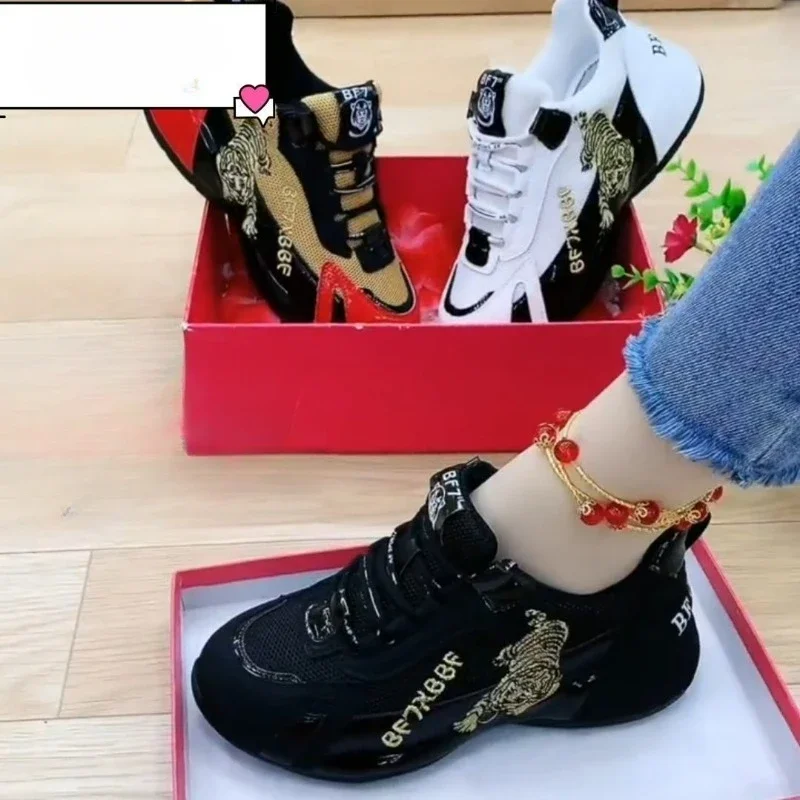 nouvelle tendance de la mode chaussures de sport pour femmes de bon augure tigre broderie décontracté hommes chaussures coupe basse à lacets couples chaussures vulcanisées nouvelle tendance de la mode chaussures de sport pour femmes de bon augure tigre broderie décontracté hommes chaussures coupe basse à lacets couples chaussures vulcanisées