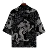 Kimono japonais pour hommes et femmes, chemise imprimée Dragon démon, vêtements Cardigan Harajuku pour hommes et femmes, Kimono traditionnel Haori