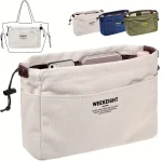 Organisateurs de rangement en toile à cordon de serrage, sac de doublure multi-poches, sac de rangement de voyage léger et Portable 1/2 pièces