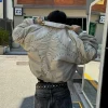 veste de club en tissu lourd, streetwear japonais, automne hiver, poche tridimensionnelle, étoile, lune, manteau de club en métal riveté