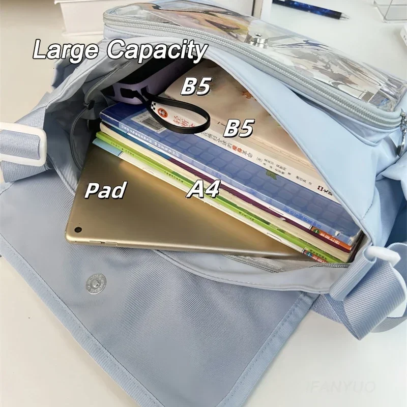 y2k sac d'École japonais harajuku pour adolescentes, à bandoulière itabag transparent, mignon, plaque d'affichage de danemark ges, diy, nouvelle collection y2k sac d'École japonais harajuku pour adolescentes, à bandoulière itabag transparent, mignon, plaque d'affichage de danemark ges, diy, nouvelle collection