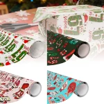 Papier d’emballage de noël drôle, emballage cadeau de noël Kraft pour enfants, emballage cadeau festif du nouvel an, papier de décoration Papier d’emballage de noël drôle, emballage cadeau de noël Kraft pour enfants, emballage cadeau festif du nouvel an, papier de décoration