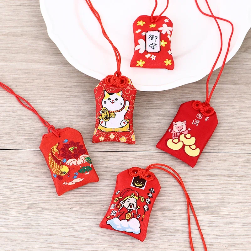 pendentif talisman de prière japonaise omamori, 1 pièce, prière fortune, beauté, garde de santé pendentif talisman de prière japonaise omamori, 1 pièce, prière fortune, beauté, garde de santé