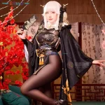 Nikkee Blanc – Costume de Cosplay pour femmes, robe Sexy, Kimono, vêtements de fête Anime, uniformes de carnaval d&rsquo;halloween sur mesure