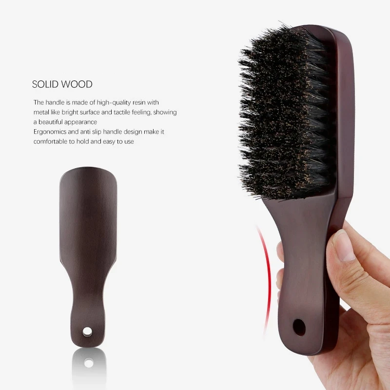 brosse à barbe pour hommes, manche en bois, poils de sanglier, moustache, brosse de nettoyage, coiffure, antistatique, peigne de coiffure, outil de rasage brosse à barbe pour hommes, manche en bois, poils de sanglier, moustache, brosse de nettoyage, coiffure, antistatique, peigne de coiffure, outil de rasage