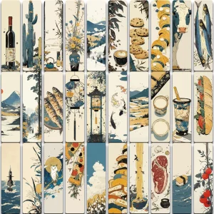 Marque-pages d’art japonais rétro classique, 30 pièces, Koi Sushi, couteau d’automne, poisson, livres en papier personnalisés, marque de lecture, cartes, papeterie Marque-pages d’art japonais rétro classique, 30 pièces, Koi Sushi, couteau d’automne, poisson, livres en papier personnalisés, marque de lecture, cartes, papeterie