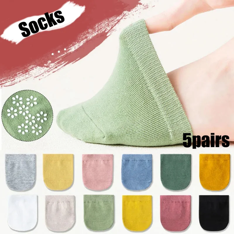 Chaussettes respirantes en coton pour femmes, demi-pied, couverture, demi-talon, invisibles, avant-pied, été, document, bonbons, 1 paire, 2 paires, 5 paires Chaussettes respirantes en coton pour femmes, demi-pied, couverture, demi-talon, invisibles, avant-pied, été, document, bonbons, 1 paire, 2 paires, 5 paires