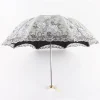 a36t lace uv parasol pliant 3d fleur broderie parapluie extérieur parasol été mariage fleur parapluie