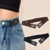 ceinture paresseuse sans structure élastique pour dames, ceinture furtive, décoration japonaise, jeans