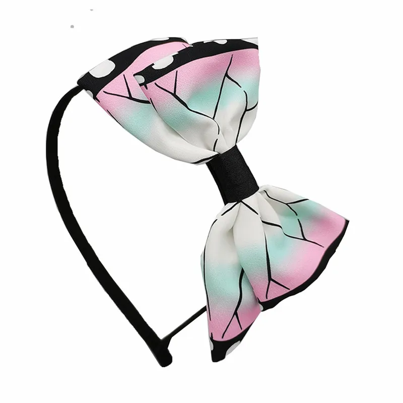 anime kochou shinobu kamado nezuko cosplay bandeau à nœud papillon bandeau pour filles coiffure accessoires de cheveux cadeaux pour les filles anime kochou shinobu kamado nezuko cosplay bandeau à nœud papillon bandeau pour filles coiffure accessoires de cheveux cadeaux pour les filles