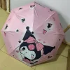 sanrio kawaii kuromi parasol entièrement automatique parasol my melody anime dessin animé doux exquis manuel pliable parapluies