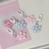 porte clés simulé sakura en résine, fleur de cerisier, pendentif jelly sakura, pendentif romantique, fleur translucide, poupée