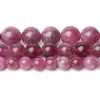 perles rondes lisses en pierre naturelle kunzite aa, 6/8/10mm, spodumène, perles d'espacement amples pour la fabrication de bijoux, fournisseur de bracelets diy 15''