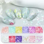 Rose Sakura fleur pétale Nail Art paillettes décorations fleurs de cerisier tranche holographique paillettes flocons floraux Kawaii ongles breloques Rose Sakura fleur pétale Nail Art paillettes décorations fleurs de cerisier tranche holographique paillettes flocons floraux Kawaii ongles breloques