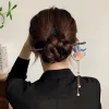 Épingle à cheveux de style ancien, couvre chef lumineux, pompon hanfu, bâtons de cheveux, accessoires pour cheveux de style chinois, fourchette à cheveux en bois, cadeau de coiffure