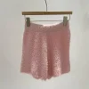 coréen pantalons cortos de mujer tricoté shorts pour femmes mode fourrure taille haute décontractée été y2k pantalon 2025 nouveaux bas