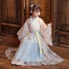 robe chinoise en soie pour filles et enfants, kimono traditionnel chinois vintage ethnique antique, costume de danse, ensemble hanfu cosplay